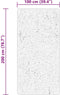 vidaXL - Vloerkleed - HUARTE - laagpolig - zacht - wasbaar - 100x200 - cm - crème