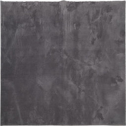 vidaXL - Vloerkleed - HUARTE - laagpolig - zacht - wasbaar - 160x160 - cm - antraciet