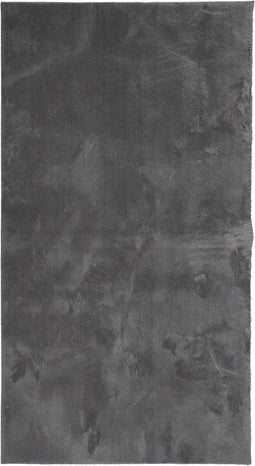 vidaXL - Vloerkleed - HUARTE - laagpolig - zacht - wasbaar - 80x150 - cm - antraciet