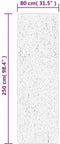 vidaXL - Vloerkleed - HUARTE - laagpolig - zacht - wasbaar - 80x250 - cm - beige
