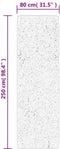 vidaXL - Vloerkleed - HUARTE - laagpolig - zacht - wasbaar - 80x250 - cm - blauw