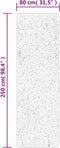 vidaXL - Vloerkleed - HUARTE - laagpolig - zacht - wasbaar - 80x250 - cm - crème