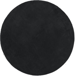 vidaXL - Vloerkleed - HUARTE - laagpolig - zacht - wasbaar - Ø - 100 - cm - zwart