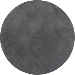 vidaXL - Vloerkleed - HUARTE - laagpolig - zacht - wasbaar - Ø - 120 - cm - antraciet