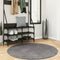 vidaXL - Vloerkleed - HUARTE - laagpolig - zacht - wasbaar - Ø - 120 - cm - antraciet