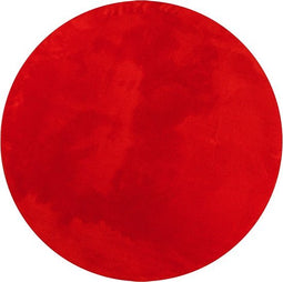 vidaXL - Vloerkleed - HUARTE - laagpolig - zacht - wasbaar - Ø - 160 - cm - rood