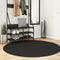 vidaXL - Vloerkleed - HUARTE - laagpolig - zacht - wasbaar - Ø - 160 - cm - zwart