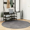 vidaXL - Vloerkleed - HUARTE - laagpolig - zacht - wasbaar - Ø - 160 - cm - antraciet