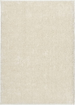 vidaXL - Vloerkleed - ISTAN - hoogpolig - glanzend - 240x340 - cm - crèmekleurig