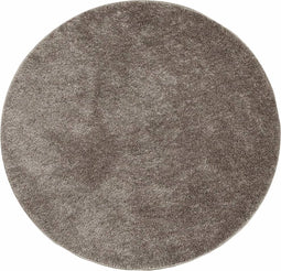 vidaXL - Vloerkleed - ISTAN - hoogpolig - glanzend - Ø - 100 - cm - grijs