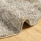 vidaXL - Vloerkleed - ISTAN - hoogpolig - glanzend - Ø - 100 - cm - beige
