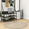 vidaXL - Vloerkleed - ISTAN - hoogpolig - glanzend - Ø - 120 - cm - beige