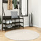 vidaXL - Vloerkleed - ISTAN - hoogpolig - glanzend - Ø - 120 - cm - crèmekleurig
