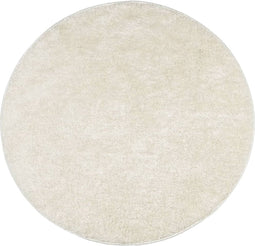 vidaXL - Vloerkleed - ISTAN - hoogpolig - glanzend - Ø - 160 - cm - crèmekleurig