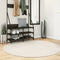 vidaXL - Vloerkleed - ISTAN - hoogpolig - glanzend - Ø - 160 - cm - crèmekleurig