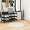 vidaXL - Vloerkleed - ISTAN - hoogpolig - glanzend - Ø - 80 - cm - crèmekleurig