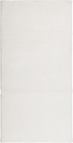 vidaXL - Vloerkleed - IZA - laagpolig - Scandinavisch - 100x200 - cm - crèmekleurig