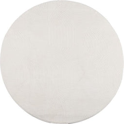 vidaXL - Vloerkleed - IZA - laagpolig - Scandinavisch - Ø - 120 - cm - crèmekleurig