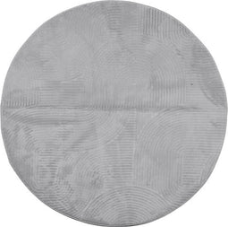 vidaXL - Vloerkleed - IZA - laagpolig - Scandinavisch - Ø - 200 - cm - grijs