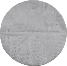 vidaXL - Vloerkleed - IZA - laagpolig - Scandinavisch - Ø - 80 - cm - grijs
