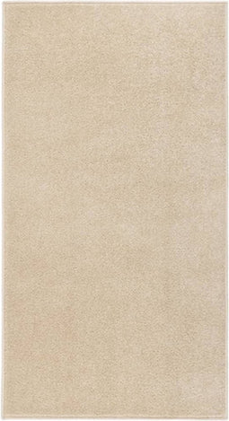 vidaXL - Vloerkleed - kortpolig - 80x150 - cm - beige