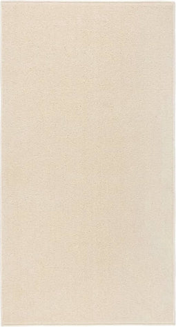 vidaXL - Vloerkleed - kortpolig - 80x150 - cm - crèmekleurig