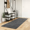vidaXL - Vloerkleed - OVIEDO - laagpolig - 80x250 - cm - antracietkleurig