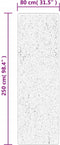 vidaXL - Vloerkleed - OVIEDO - laagpolig - 80x250 - cm - turquoise