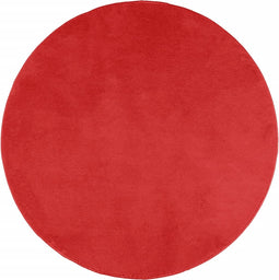 vidaXL - Vloerkleed - OVIEDO - laagpolig - Ø - 100 - cm - rood