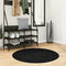 vidaXL - Vloerkleed - OVIEDO - laagpolig - Ø - 100 - cm - zwart