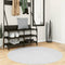 vidaXL - Vloerkleed - OVIEDO - laagpolig - Ø - 120 - cm - grijs