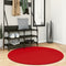 vidaXL - Vloerkleed - OVIEDO - laagpolig - Ø - 120 - cm - rood