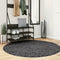 vidaXL - Vloerkleed - OVIEDO - laagpolig - Ø - 160 - cm - antracietkleurig