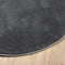 vidaXL - Vloerkleed - OVIEDO - laagpolig - Ø - 80 - cm - antracietkleurig