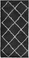 vidaXL - Vloerkleed - PAMPLONA - shaggy - hoogpolig - 100x200 - cm - zwart - en - crème