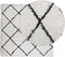vidaXL - Vloerkleed - PAMPLONA - shaggy - hoogpolig - 120x120 - cm - crème - en - zwart