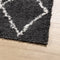 vidaXL - Vloerkleed - PAMPLONA - shaggy - hoogpolig - 120x120 - cm - zwart - en - crème