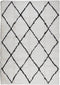 vidaXL - Vloerkleed - PAMPLONA - shaggy - hoogpolig - 120x170 - cm - crème - en - zwart