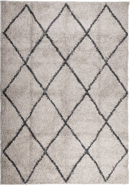 vidaXL - Vloerkleed - PAMPLONA - shaggy - hoogpolig - 120x170 - cm - beige - antraciet