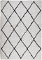 vidaXL - Vloerkleed - PAMPLONA - shaggy - hoogpolig - 140x200 - cm - crème - en - zwart