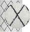 vidaXL - Vloerkleed - PAMPLONA - shaggy - hoogpolig - 140x200 - cm - crème - en - zwart