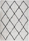 vidaXL - Vloerkleed - PAMPLONA - shaggy - hoogpolig - 160x230 - cm - crème - en - zwart