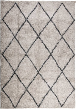 vidaXL - Vloerkleed - PAMPLONA - shaggy - hoogpolig - 160x230 - cm - beige - antraciet