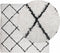 vidaXL - Vloerkleed - PAMPLONA - shaggy - hoogpolig - 200x200 - cm - crème - en - zwart