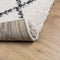 vidaXL - Vloerkleed - PAMPLONA - shaggy - hoogpolig - 200x200 - cm - crème - en - zwart