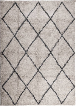 vidaXL - Vloerkleed - PAMPLONA - shaggy - hoogpolig - 200x280 - cm - beige - antraciet