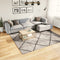 vidaXL - Vloerkleed - PAMPLONA - shaggy - hoogpolig - 240x240 - cm - beige - antraciet
