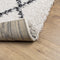 vidaXL - Vloerkleed - PAMPLONA - shaggy - hoogpolig - 240x240 - cm - crème - en - zwart