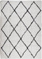 vidaXL - Vloerkleed - PAMPLONA - shaggy - hoogpolig - 240x340 - cm - crème - en - zwart