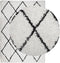 vidaXL - Vloerkleed - PAMPLONA - shaggy - hoogpolig - 240x340 - cm - crème - en - zwart